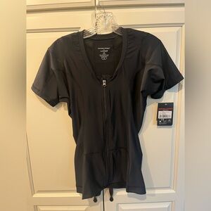 NWT Postural Fitness by Alignmed The Posture Shirt 2.0 Women’s Black Full Zip